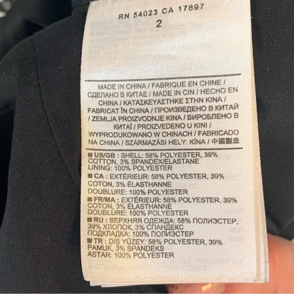 Banana Republic Black White Animal Print Half Sleeve Fitted Dress Women’s Size 2 - Picture 3 of 7